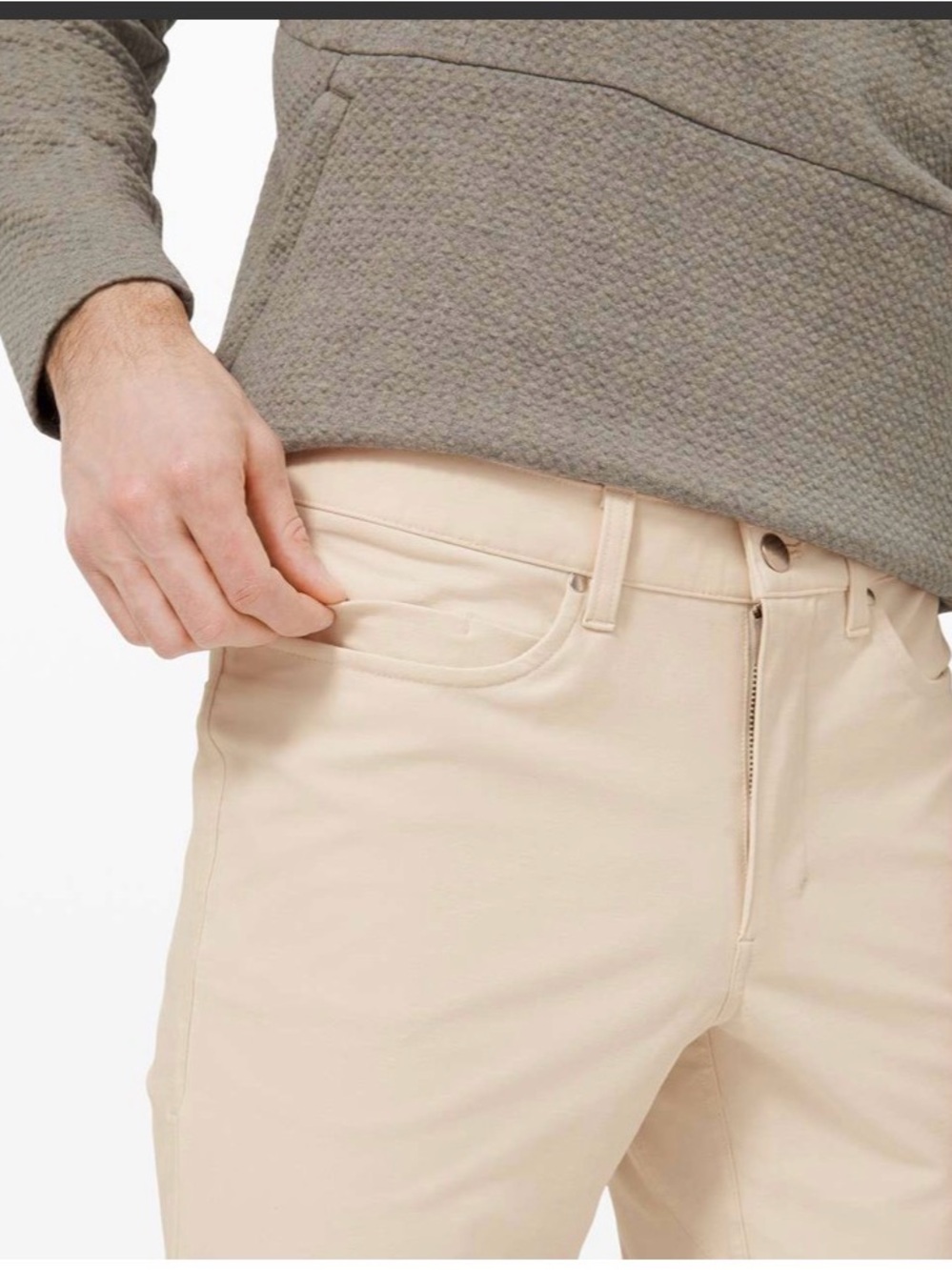 lululemon athletica Slim ABC Pant - White Opal (Cream) - Picture 3 of 11